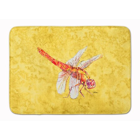 Carolines Treasures Dragonfly on Yellow Machine Washable Memory Foam Mat 8866RUG